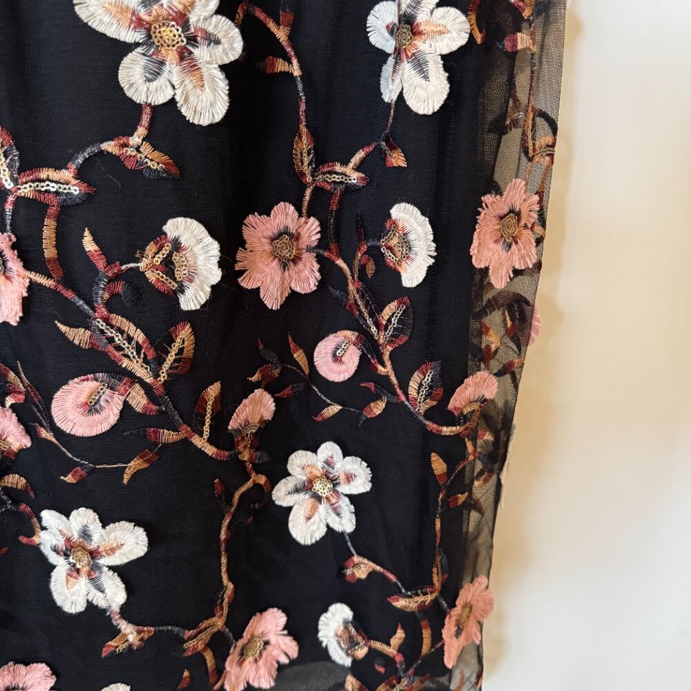 Laundry by Shelli Segal Anthropologie Black Embroidered Dress - Picture 5 of 6